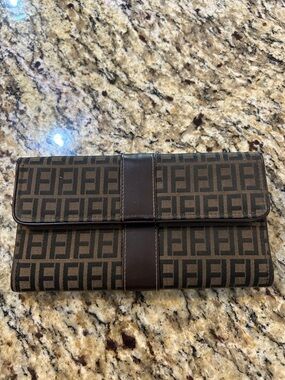 Monogram Brown Fold-Over Wallet